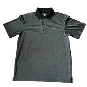 Men's Black Greg Norman Moisture-Wicking Classic Pique Shark Polo Shirt, M/M